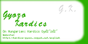 gyozo kardics business card